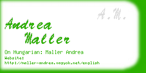 andrea maller business card